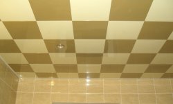 Выбор потолочной плитки для ванной комнаты и технология отделки